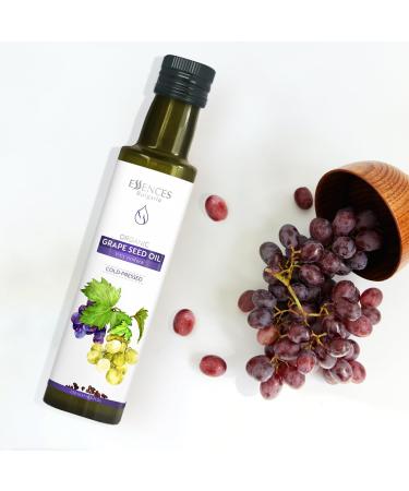 Essences Bulgaria Organic Grape Seed Oil 250ml - Cold-Pressed, 100% Natural & Vegan | Extra Premium Quality for Dips & Salads | No Additives, Non-GMO - Buy Online on GoSupps.com