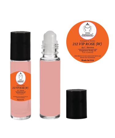 ZEKA PARFUMERIE Compare to Aroma Compatible with 212 VIP ROSE by C. Herrera for Women Fragrance Body oil on 1/3 oz (9.86ml) Travel size Roll-On Botlle - Buy Online on GoSupps.com