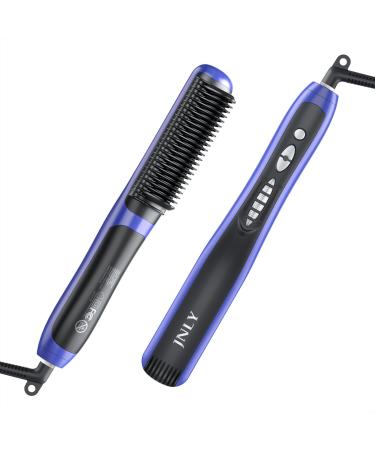 JNLY Hair Straightener Brush 3 in 1 Hair Straightener Comb Ionic Hot Brush Hair Straightening Comb 6 Temps Fast Heating Anti-Frizz Anti-Scald Auto-Off for Women Professional Styling Salon at Home