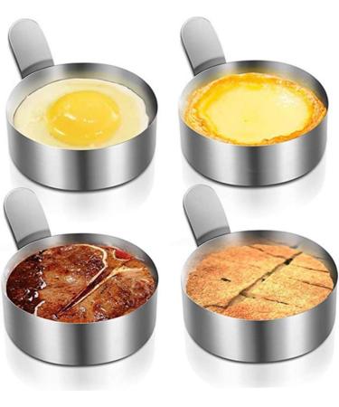 Zerodeko 6 Pcs Fried Egg Kitchen Tools Egg Ring Round Egg Omelette Cooking Mould Mold Model Stainless Steel - Buy Online on GoSupps.com