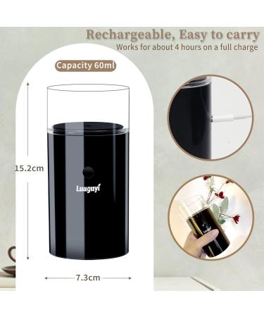 Wireless Aroma Diffuser with Flames Effect | 3D Candle Shape 7 Colors LED for Home Office & Yoga | Essential Oil Diffuser (Dark Black) - Buy Online on GoSupps.com