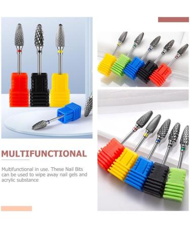 SOLUSTRE Nail Polisher Nail Drill Tips Sanding Para U as Metal Drill Bits Manicure Drill Bits for Cuticles Manicure Supplies Tool Creative Nail Bits Drill Nail Tungsten Steel Alloy Portable - Buy Online on GoSupps.com
