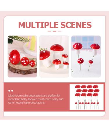 TOYANDONA 20pcs Mushroom Cake Toppers Mushroom Cake Picks Cupcake Toppers Birthday Cake Toppers Baby Cakes Mushroom Foams Topper Cute Woodland Theme Baby Shower Decorations Baby Cake Decor Red-2.5cm - Buy Online on GoSupps.com