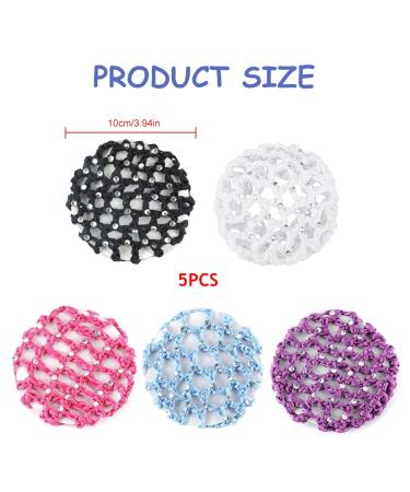 Premium Hair Nets for Perfect Hairstyles | 5-Piece Set | Bun & Ballet Styles with Rhinestones - Buy Online on GoSupps.com