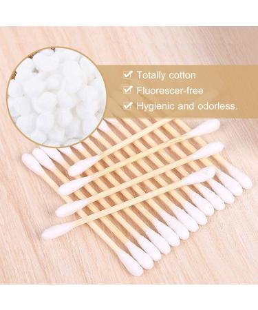 Decdeal Cotton Swabs - 1000 Count Double Tip Ear Cleaning Swabs with Wooden Sticks for Gentle Hygiene - Buy Online on GoSupps.com