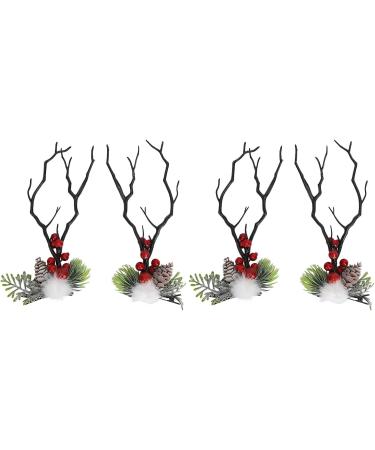 2 Pairs Christmas Hair Pins Reindeer Antlers Clips for Costume Party School Event - Buy Online on GoSupps.com
