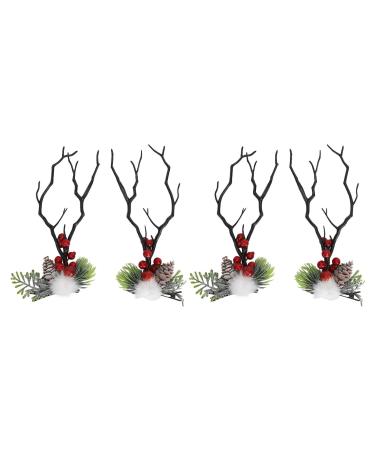 Hair Pins 2 Pairs Reindeer Hair Pins Fairy Style Hair Pins with Christmas Horns Decorative Hair Pins for Costume Parties School Events