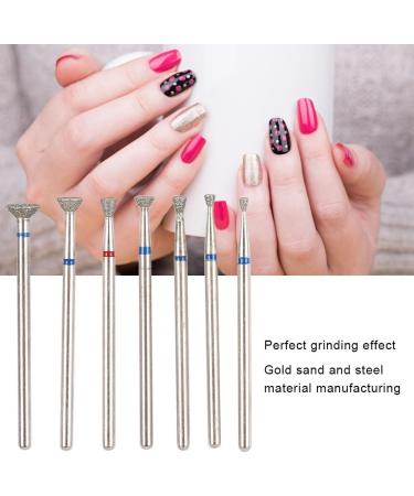 Nail Drill Bits High Efficiency Good Stability Manicure Grinding Tips Diamond Sand Wear Resistant for Nail Art Salon(NO.03) - Buy Online on GoSupps.com