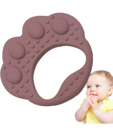 VESONE Dunkelpink Silicone Bite Rings for Babies & Toddlers - Food-Safe Sensory Toys Paw-Shaped Teething Tools - Buy Online on GoSupps.com