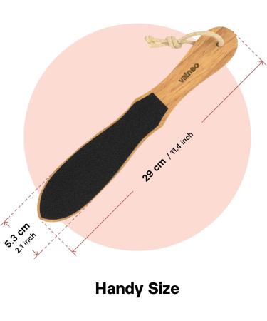 VALNEO Natural Rubber Wood Foot File - Hard Skin Remover, Callus Remover, Scrubber for Dry & Cracked Feet - Buy Online on GoSupps.com