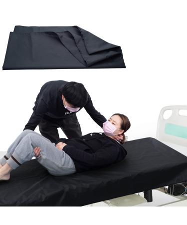 Lotchen pipe slide tarpaulins for patient transfer sliding tarpaulins to support the transfer of older people (27.5 "X51" (70x130cm) black)