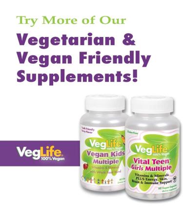 VegLife Vital Teen Boys Multivitamins - 60 Vegan Capsules for Optimal Health - Buy Online on GoSupps.com