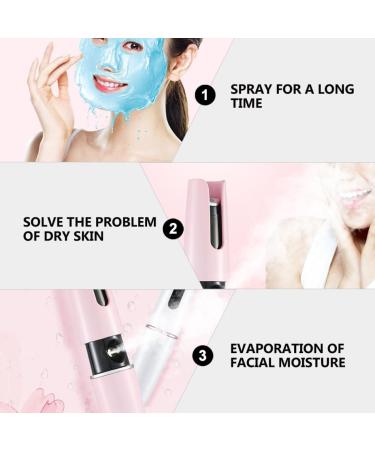 HAPINARY Face Steamer Nano Mist Sprayer Facial Sprayer Moisturizing Care Mister Nanometer Sprayer Portable Hot Mist Sprayer Abs Miss Humidifier Pink Cold Spray - Buy Online on GoSupps.com