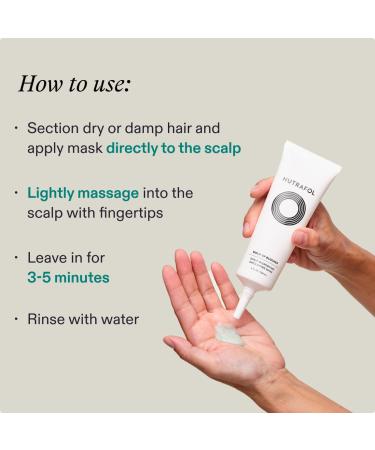 Nutrafol Exfoliating Scalp Mask - 4 fl oz | Physician-Formulated for Thinning Hair | Eliminates Build-up and Oil for Healthier Hair & Scalp | Color & Extension Safe - Buy Online on GoSupps.com