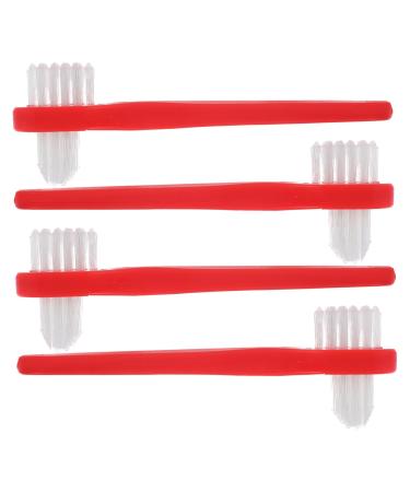 Plafope 4 pieces wrong toothbrush false toothbrush prosthesis brush soft prosthesis toothbrushes prosthesis cleaning toothbrush travel toothbrush toothbrush in travel grips double head