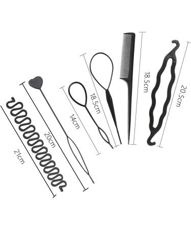 Topsy Tail Hair Tool Set - 6pcs Hair Looping & Braiding Kit for Fast Styling- Perfect for Straight, Curly Hair & Wedding Hairstyles - Buy Online on GoSupps.com