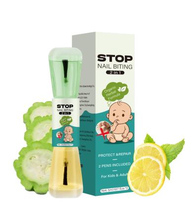 Nail Chewing Prevention Polish | Solution For Ages Anti-Bite Varnish For Toddlers And Adults - For Home Dorm Room School Kindergarten Boys Girls Women Teens