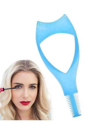 Eyelash Applicator Tool | Mascara Shield and Eyelashes Tools - Eyelash Tool Lash Buddy False Lashes Helper Mascara Guard Comb Protector Eyelid for Natural Look Skoulazeo Blue