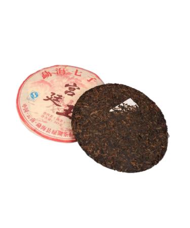 HQZM Ancient Fermented Yunnan Palace Puer Mature Tea Made From Menghai Ancient Tea Materials 357g