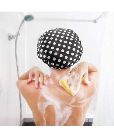 TCOTBE 4-Piece Waterproof Shower Cap Set for Women - Reusable Elastic Bathing Hair Caps - Buy Online on GoSupps.com