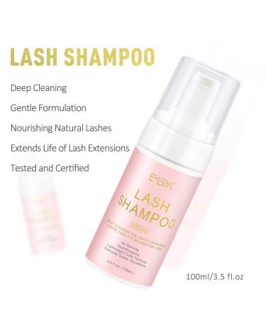 Buy Emeda Eyelash Shampoo Kit - 100ml | Oil-Free Foam Cleaner for Eyelash Extensions | Includes Brush Hair Band & Rinsing Bottle | Perfect Eyelash Cleaning Set - Buy Online on GoSupps.com