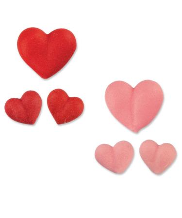 G nthart sugar hearts assorted red & pink large and small 1 pack (1 x 67 g)