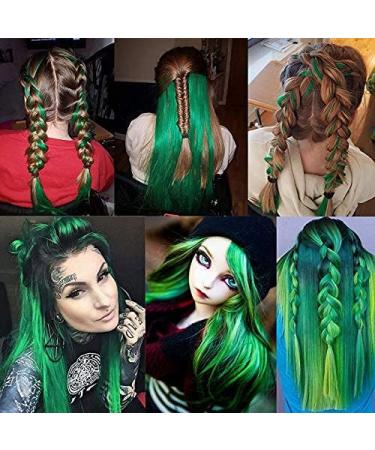 Rhyme 9PCS 21 Green Clip in Hair Extensions for Women & Girls - Party Highlights - Buy Online on GoSupps.com