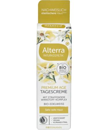 Alterra Naturkosmetik Premium day cream organic Edelweiss with essential omega lipids for very mature skin Contents 50 ml - Buy Online on GoSupps.com