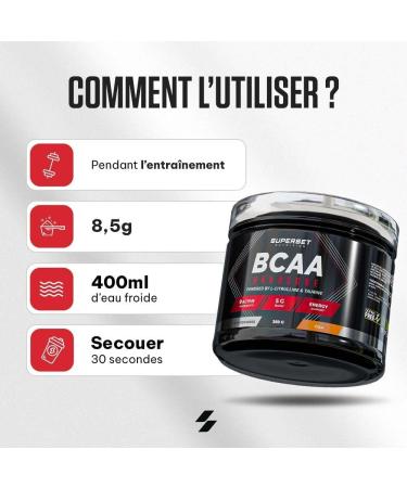Superset Nutrition | Bcaa Hardcore (360g) | BCAA Powder (Amino Acids) | 2:1:1 Optimal Ratio for Anabolism - Explosive Formula of BCAA + Citrulline Taurine & Vitamins - Tutti Frutti - Buy Online on GoSupps.com