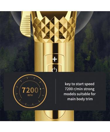 Professional Gold Hair Clippers 7200PRM - Rechargeable Electric Trimmers with LCD Display for Men - International Shipping Available - Buy Online on GoSupps.com