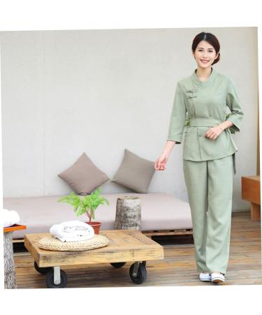 FOMIYES 1 Set Spa Robe Hairdressing Tunic Spa Gown Salon Smock Salon Uniforms Women Barber Shop Apron Spa Work Uniforms for Women Hair Salon Cape Spa Kit Spa Cloth Kimono Hair Dye L Green - Buy Online on GoSupps.com