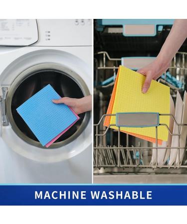 uaelua Reusable Dish Cloths Cellulose Sponge Cloth for Kitchen Absorbent Cleaning Cloth 10 Pack Multi Colors - Buy Online on GoSupps.com