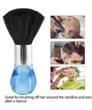 Hairdresser Neck Brushe Soft Wool Neck Duster Neckline and EarsHair Cleaning Hairdressing Styling Tool for Barber Hair Salon(Blue) - Buy Online on GoSupps.com
