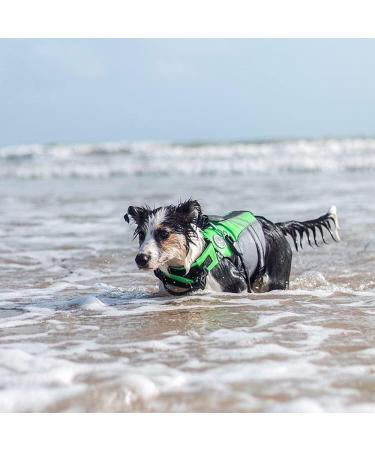 Vivaglory Sports Style Dog Life Jacket - Durable Adjustable Neon Green for Medium Dogs (56-64 cm Chest) - Excellent Buoyancy & Safe Fastening System - Buy Online on GoSupps.com