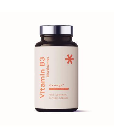 Sixways Vitamin B3 Nicotinamide 500mg Capsules UK Manufactured Vegan No Bulking Agents