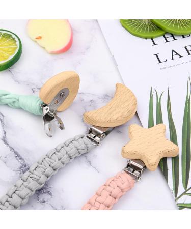 Vicloon 3-Piece Baby Pacifier Chain Clip Set | Cotton Pacifier Band for Boys & Girls | Nucky Chain for Bibs | Personalized Baby Gift Shop Now! - Buy Online on GoSupps.com