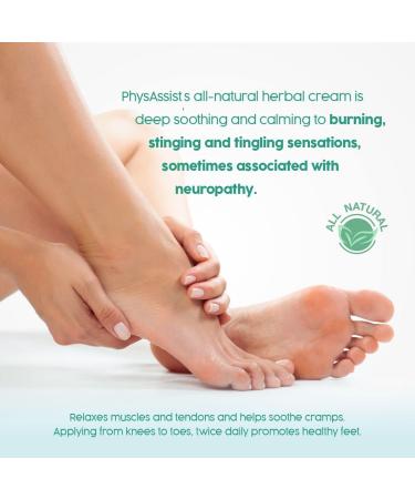 PhysAssist Foot Pain Cream Combo - 4 oz + 1.5 oz | Soothing Relief for Feet & Legs | Fast Absorbing Formula with Natural Ingredients & Botanicals - Buy Online on GoSupps.com