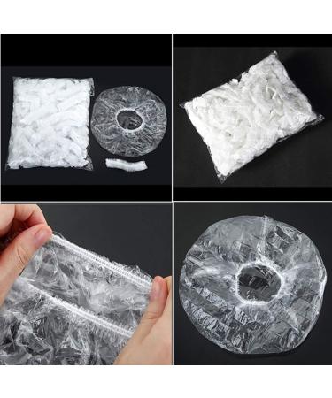 Disposable Shower Cap 100 Pcs - Waterproof Clear Bath Hair Caps for Women - Multi-Purpose Elastic Spa Cap for Home, Hotel, Salon - Buy Online on GoSupps.com