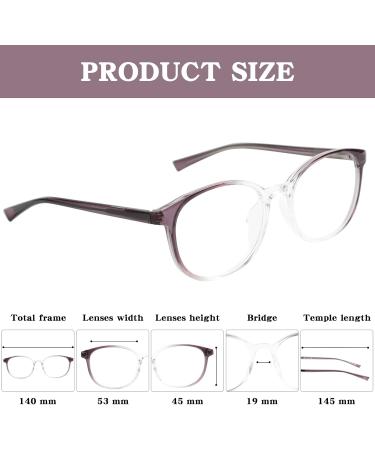 Yukang Blue Light Filter Glasses for Women - TR90 Lightweight Computer & Gaming Goggles - Superior Color Loyalty Transparent/Purple - No Container - Buy Online on GoSupps.com