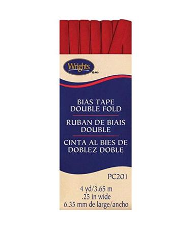 Wrights Double Fold Bias Tape 1/4 X4yd  Red