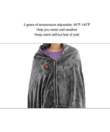 Buy GfRGFH Portable Heating Ceiling | Washable Coral Fleece Wrap | Safe Carbon Fiber | 3-Speed Temp | Soft & Warm Heating Scarf Blanket - Buy Online on GoSupps.com