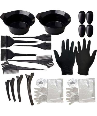 22Pcs Hair Dyeing Set DIY Salon Hair Dyeing Set including dye bowl hair clip glove ear pad. 22-piece set