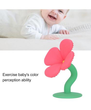 Spyminnpoo Baby Teeth Toys - Chewing Gum Pain Relief Teething Ring Food-Grade Silicone Pacifier - Safe & Washable (Peonous Red) - Buy Online on GoSupps.com