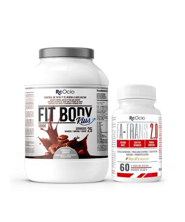 Rc Ocio Slimming package Meal replacement shake + thermogenic fat burning diet shake for men and women strawberry 1Kg Chocolate 480GR Chocolate 1Kg