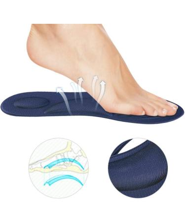 Orthotic Arch Support Insole for Flat Feet | Memory Foam Shoe Pad for Plantar Fasciitis Comfort (Women - Dark Blue) - Buy Online on GoSupps.com