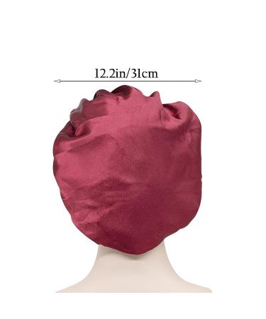 Eifer Soft Satin Caps with Wide Elastic Band - Pack of 3 (Black, Blue, Purple) | Ideal for Hair Protection, Chemotherapy & Sleeping - Buy Online on GoSupps.com