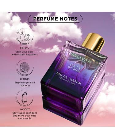 Bella Vitas Luxury Date Woman Eau De Parfum Perfume with Pink Pepper Jasmine & Vanilla|Premium Long Lasting Floral & Fruity Fragrance for Women 100ML - Buy Online on GoSupps.com