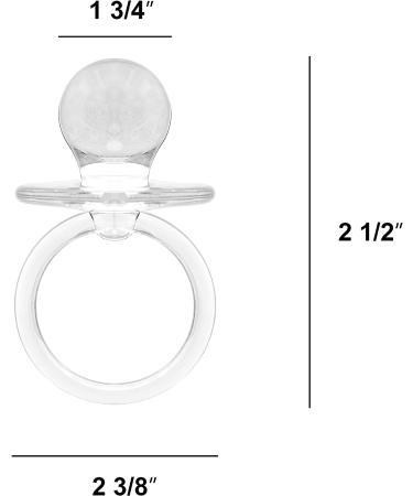 Clear Baby Pacifier 2.5 Baby Shower Favors Decoration - 36 Count - Buy Online on GoSupps.com