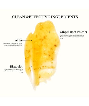 Ginger & AHA Exfoliating Peeling Gel with Visible Ginger Particles Brightening & Smoothing (30g/1.01oz *5pcs Ginger) Ginger 5.05 Ounce (Pack of 1) - Buy Online on GoSupps.com