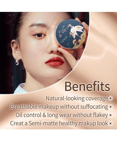 CATKIN X SUMMER PALACE Full Coverage Lightweight Cushion Foundation for Mature Skin - Refillable 13g*2 (C03 Vanilla) - Buy Online on GoSupps.com